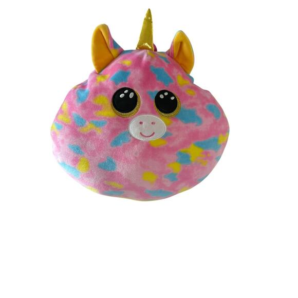 TY Large Plush FANTASIA Unicorn Squish Mallow Style Pillow- Flawed - Picture 1 of 5